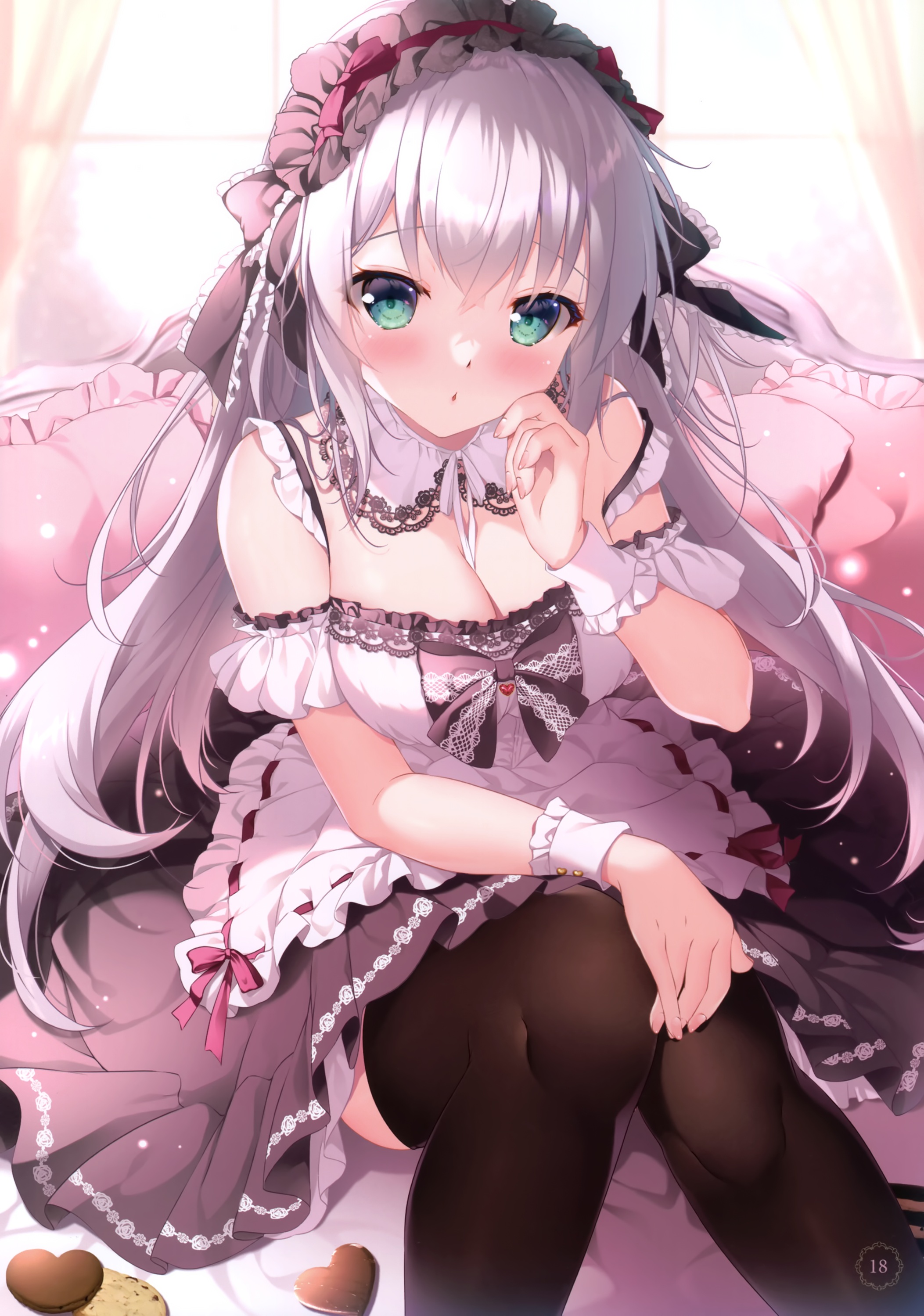 Mikeou Cleavage Dress Gothic Lolita Lolita Fashion Thighhighs mikeou-cleavage-dress-gothic-lolita-lolita-fashion-thighhighs